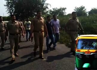 ऑटो लूटकर भाग रहे बदमाशों को पुलिस मुठभेड़ में गोली लगी, दो बदमाश घायल एक बदमाश फरार
