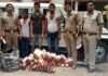 महामाया फ्लाईओवर के पास 20 पेटी अवैध शराब के साथ तीन शराब तस्कर गिरफ्तार