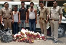 महामाया फ्लाईओवर के पास 20 पेटी अवैध शराब के साथ तीन शराब तस्कर गिरफ्तार
