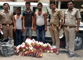 महामाया फ्लाईओवर के पास 20 पेटी अवैध शराब के साथ तीन शराब तस्कर गिरफ्तार