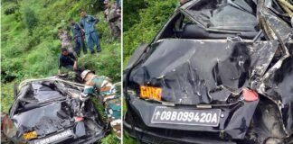 गढ़वाल राइफल्स की कार गहरी खाई मे गिरने से एक सैनिक की मौत, 2 घायल गढ़वाल राइफल्स