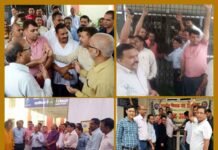 नाराज शिक्षकों द्वारा शिक्षा निदेशालय पर तालाबंदी के साथ आमरण अनशन शुरू shikshak-sangh