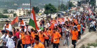 छात्र संघ चुनावों के रंग में रंगा गढ़वाल विश्वविद्यालय श्रीनगर abvp-SRINAGAR