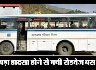 चलती बस में चालक को पड़ा दौरा, संयोगवश बड़ा हादसा टला almora-rodvej-bus
