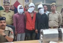 25 हजार रूपये के ईनामी बदमाश सहित लूटपाट करने वाले तीन बदमाश गिरफ्तार badmash