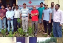 कल्जीखाल ब्लॉक के घण्डियाल अस्पताल परिसर में वृक्षारोपण कार्यक्रम ghandiyal-hospital