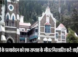 शिक्षक संघ के प्रदेश अध्यक्ष डिमरी के प्रत्यावेदन को एक सप्ताह के भीतर निस्तारित करें: हाईकोर्ट nainital-highcourt