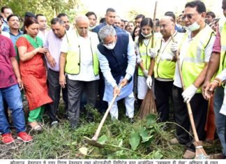 ओएनजीसी तथा नगर निगम के ‘‘स्वच्छता ही सेवा’’ अभियान में मुख्यमंत्री ने दिया श्रमदान
