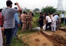 ग्रेनो प्राधिकरण ने धान की खड़ी फसल पर जेसीबी चलाकर मुक्त करायी 65 एकड़ जमीन greno-jcb