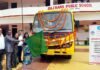 हंस कल्चर सेंटर दिल्ली द्वारा देहरादून में बच्चों के लिए स्कूल बस भेंट hanraj-school-dehradun