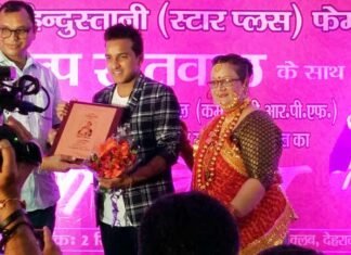 अपने सम्मान समारोह में देहरादून पहुंचे संकल्प खेतवाल ने बांधा समां sankalp-khetwal-ddn2