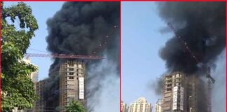 ग्रेटर नोएडा के जीटा-1 स्थित ATS बिल्डिंग में लगी आग ATS-TOWER