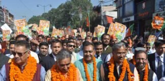 उत्तराखण्ड निकाय चुनाव: देहरादून से मेयर पद के लिए भाजपा प्रत्याशी सुनील उनियाल गामा ने दल-बल के साथ भरा नामांकन bjp-mayer