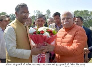 उत्तराखंड और हरियाणा के बीच किसाऊ और रेणुका परियोजनाओं पर जल्द होगा एमओयू manohar-lal-khattar-trivend