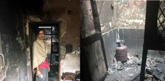 दिवाली की रात अल्फ़ा-2 में एक घर जलकर खाक alfa-2-me-aag