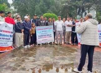 वर्ल्ड डायबिटीज डे पर ग्रेटर नोएडा के सिटी पार्क में डायबिटीज वॉक diabetes-walk