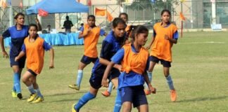 इन्टर स्कूल महिला फुटबॉल व कबड्डी टूर्नामेंट का चौथा दिन girls-football