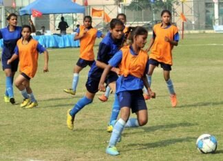 इन्टर स्कूल महिला फुटबॉल व कबड्डी टूर्नामेंट का चौथा दिन girls-football