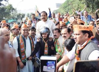 भारी उत्साह के बीच निकली भाजपा की “कमल संदेश बाइक रैली” kamal-sandesh-bike-rally