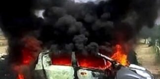 चलती कार में लगी आग, कार चालक इंजीनियर की जल कर मौत car-fire