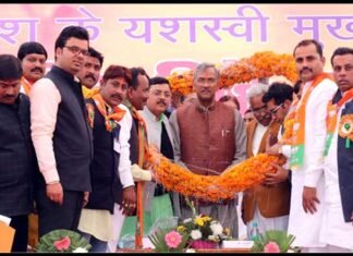 किच्छा मे आदर्श महाविद्यालय स्वीकृत होने पर सीएम रावत का नागरिक अभिनन्दन cm-in-kichha
