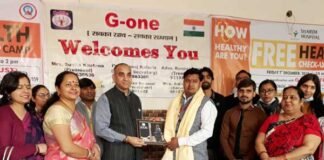जी-वन संस्था द्वारा शारदा अस्पताल के सहयोग से फ्री मेडिकल चेकअप कैंप g-0ne-sharda-hospital