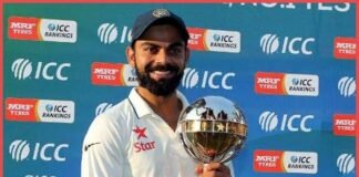 ICC टेस्ट क्रिकेट की ताजा रैंकिंग जारी: जाने कौन से स्थान पर है टीम इंडिया kohli--test-ranking
