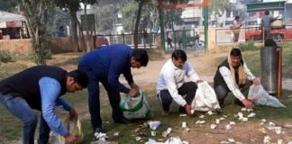 एक्टिव सिटीजन टीम ने शुरू किया शहर के बदहाल पार्कों का सफाई अभियान active-citigen-team--cleaning