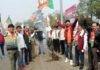 भाजपा पिछड़ा वर्ग मोर्चा कार्यकर्ताओं ने ममता बनर्जी का पुतला फूंका bjp-obc-morcha-greno