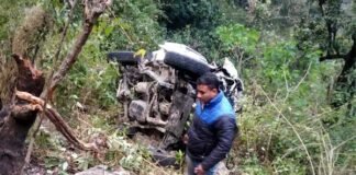 उत्तराखण्ड में दर्दनाक सड़क हादसा, प्रधान सहित तीन की मौत, 5 घायल max car accident in kotdwar