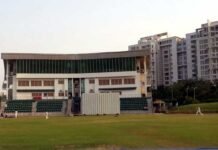 वीडियो वायरल होने के बाद स्पोर्ट्स कॉम्प्लेक्स के सचिव को पद से हटाया shaheed-vijay-singh-pathik stadium