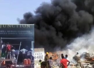ग्रेटर नोएडा के एक रेस्टोरेंट और एक थर्मोकोल कंपनी में लगी भीषण आग fire-in-greater-noida