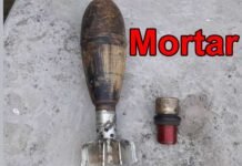 कबाड़ी को झाड़ियों में 81 एमएम मोर्टार मिलने से हड़कंप mortar
