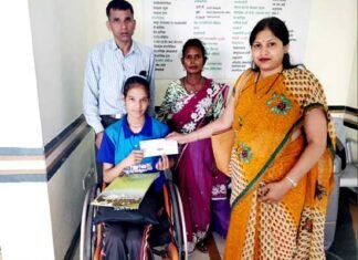 उत्तराखण्ड की घायल धाविका गरिमा जोशी की मदद लिए आगे आए समाजसेवी माताश्री मंगला एवं श्रीभोले महाराज garima-joshi