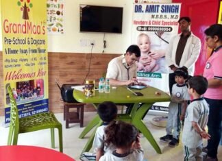 ग्रैंडमा प्रीस्कूल एंड डे केयर में वर्ल्ड हेल्थ डे का आयोजन grandmaa-pre-school-greno