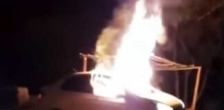 उत्तराखण्ड: जलती कार से शव बरामद, हत्या की आशंका burning-car-in-haldwani
