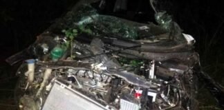 अल्मोड़ा: बारातियों से भरी कार कोसी नदी में गिरी, 5 घायल car-fell-in-kosi-river