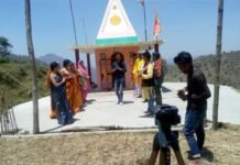 उत्तराखंडी रॉकर्स ग्रुप द्वारा पोखड़ा में गढ़वाली हनुमान भजन की शूटिग garhwali-hanuman-bhajan