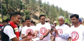 पोखड़ा ब्लॉक में आयोजित माँ नन्दा देवी मैराथन में अतुल ने मारी बाजी nanda-devi-mairathan