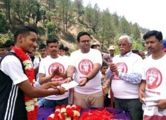 पोखड़ा ब्लॉक में आयोजित माँ नन्दा देवी मैराथन में अतुल ने मारी बाजी nanda-devi-mairathan