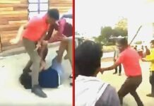 सैलरी मागने आई युवती को सरेआम लाठी डंडों से पीटा, पिटाई का विडियो हुआ वायरल yuvati-ki-pitayi
