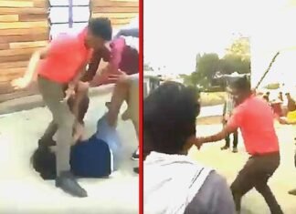 सैलरी मागने आई युवती को सरेआम लाठी डंडों से पीटा, पिटाई का विडियो हुआ वायरल yuvati-ki-pitayi