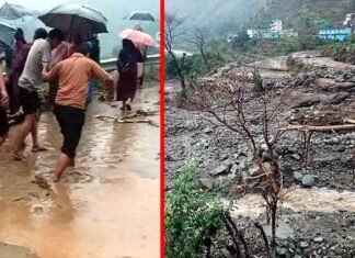 उत्तराखंड: बादल फटने से तबाही, एक की मौत, कई घरों में घुसा मलबा cloudburst-in-uttarakhand