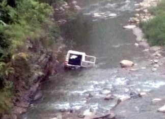 पौड़ी: नदी मे गिरा मैक्स वाहन, एक की मौत दो घायल accident-near-pabo-pauri