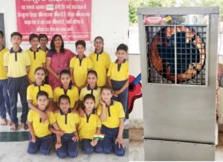 उत्तराखंड समिति ने निर्धन बच्चों के लिए संचालित स्कूल को एयर कूलर भेंट किया air-cooler