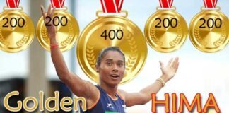 19 वर्ष की गोल्डन गर्ल हिमा ने 19 दिन में विश्व स्तर की 5 स्पर्धाओं में जीते 5 गोल्ड मेडल hima-das-golden-girl