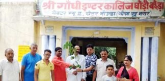 जन उन्नति फाउंडेशन टीम ने घोड़ी बछेड़ा के गाँधी इंटर कालेज में लगाए छायादार एवं फलदार पेड़ jan-unnati-foundation-greater noida