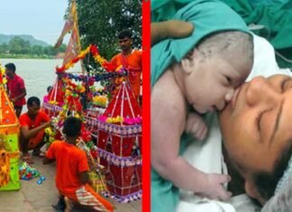 कांवड़ लेने हरिद्वार आई महिला ने पुलिस की गाड़ी में दिया बच्चे को जन्म कांवड़ लेने हरिद्वार आई महिला ने पुलिस की गाड़ी में दिया बच्चे को जन्म