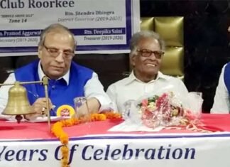 रोटरी क्लब रुड़की के 60 वर्ष पूरे होने पर भव्य कार्यक्रम