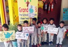ग्रैंड माँ प्री-स्कूल एंड डे केयर ने बच्चों को जल शक्ति अभियान से जोड़ा save-water